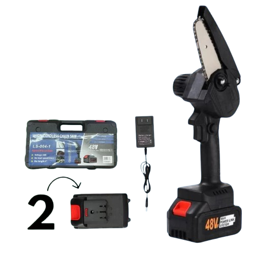 Mini Motosierra Eléctrica Portátil 48V | + 1 Batería + Maleta GRATIS + ENVÍO GRATIS