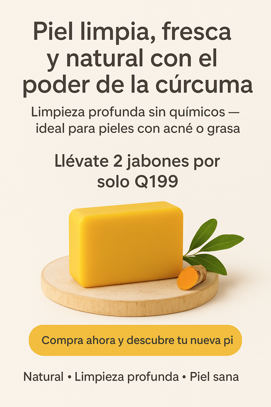 Jabón de Cúrcuma + Ácido Kójico – PROMO  2x1 ✨ Eliminador de Manchas y Acné - 100% ORIGINAL + ENVIO GRATIS 🎁