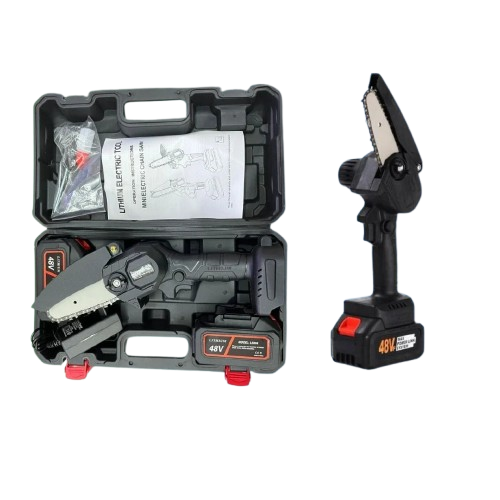 Mini Motosierra Eléctrica Portátil 48V | + 1 Batería + Maleta GRATIS